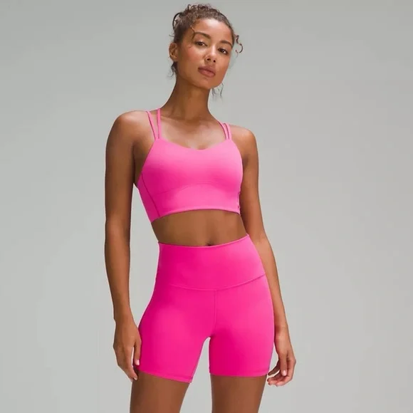 Lululemon Align Short High Rise Bike Shorts Sonic Pink 12 Nwt - Picture 2 of 9